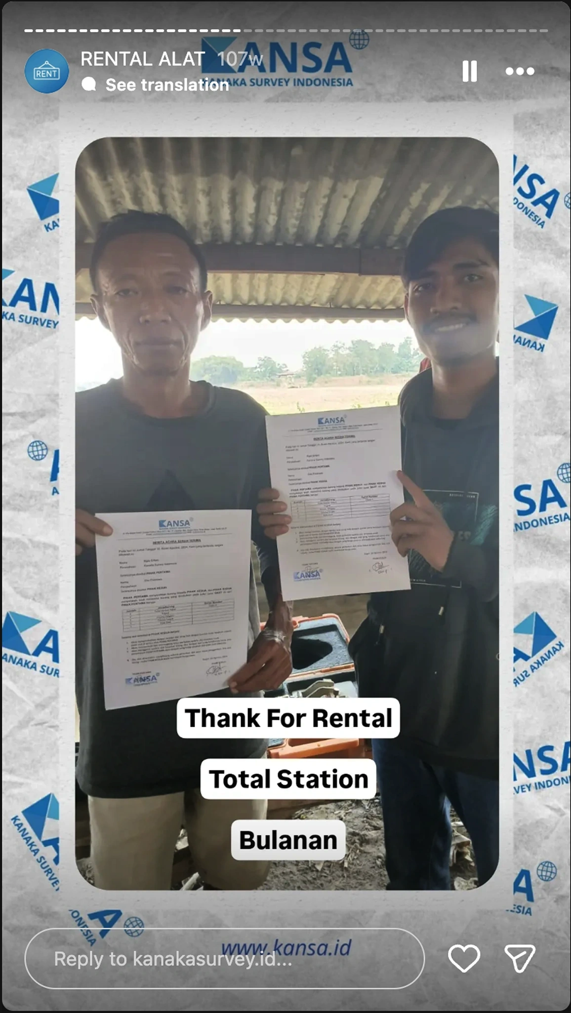 Dokumentasi klien Kanaka Survey Indonesia