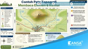 Contoh Peta Topografi Lengkap Membaca Elemen Kontur