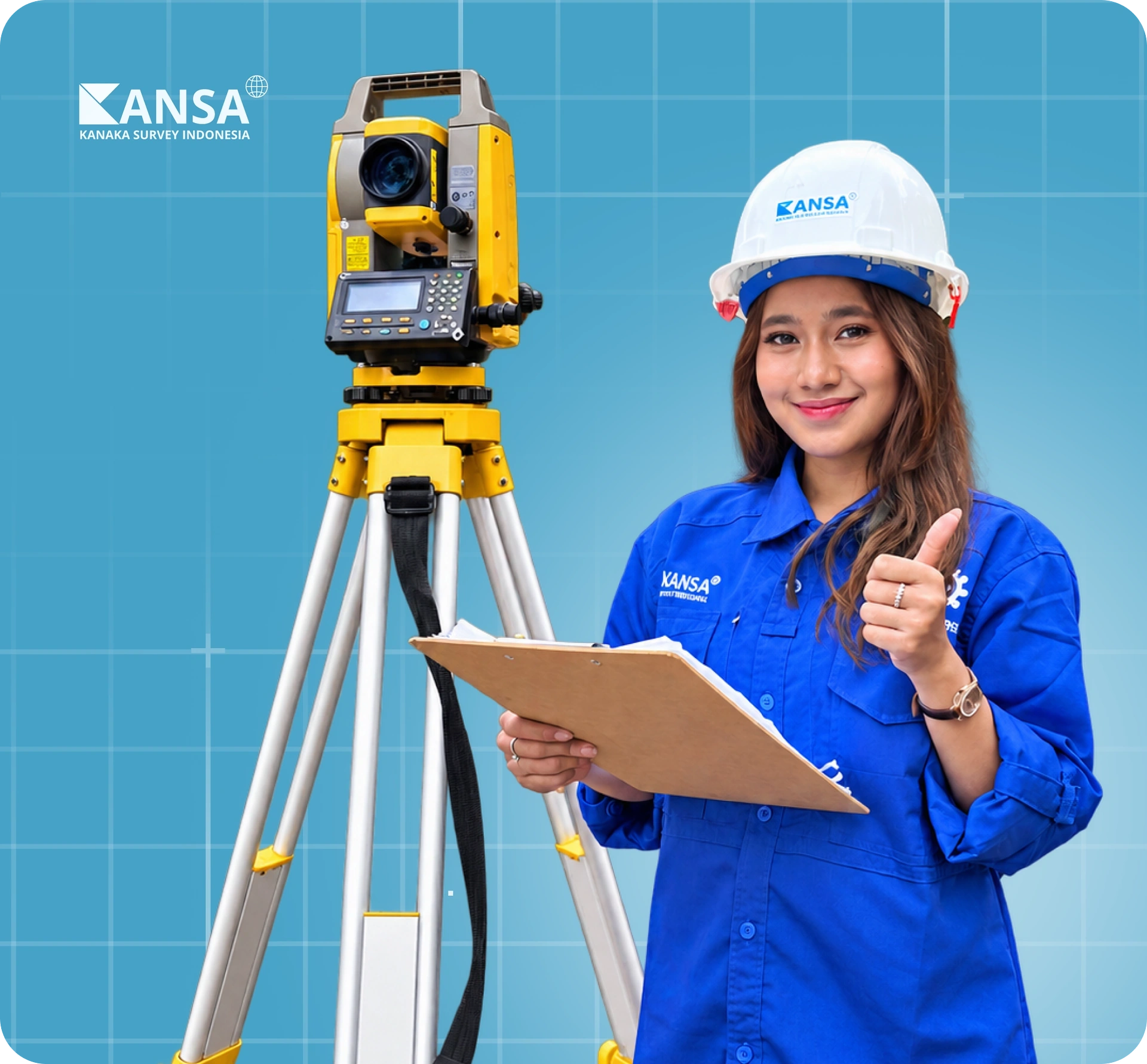 Surveyor Kanaka Survey Indonesia di lapangan