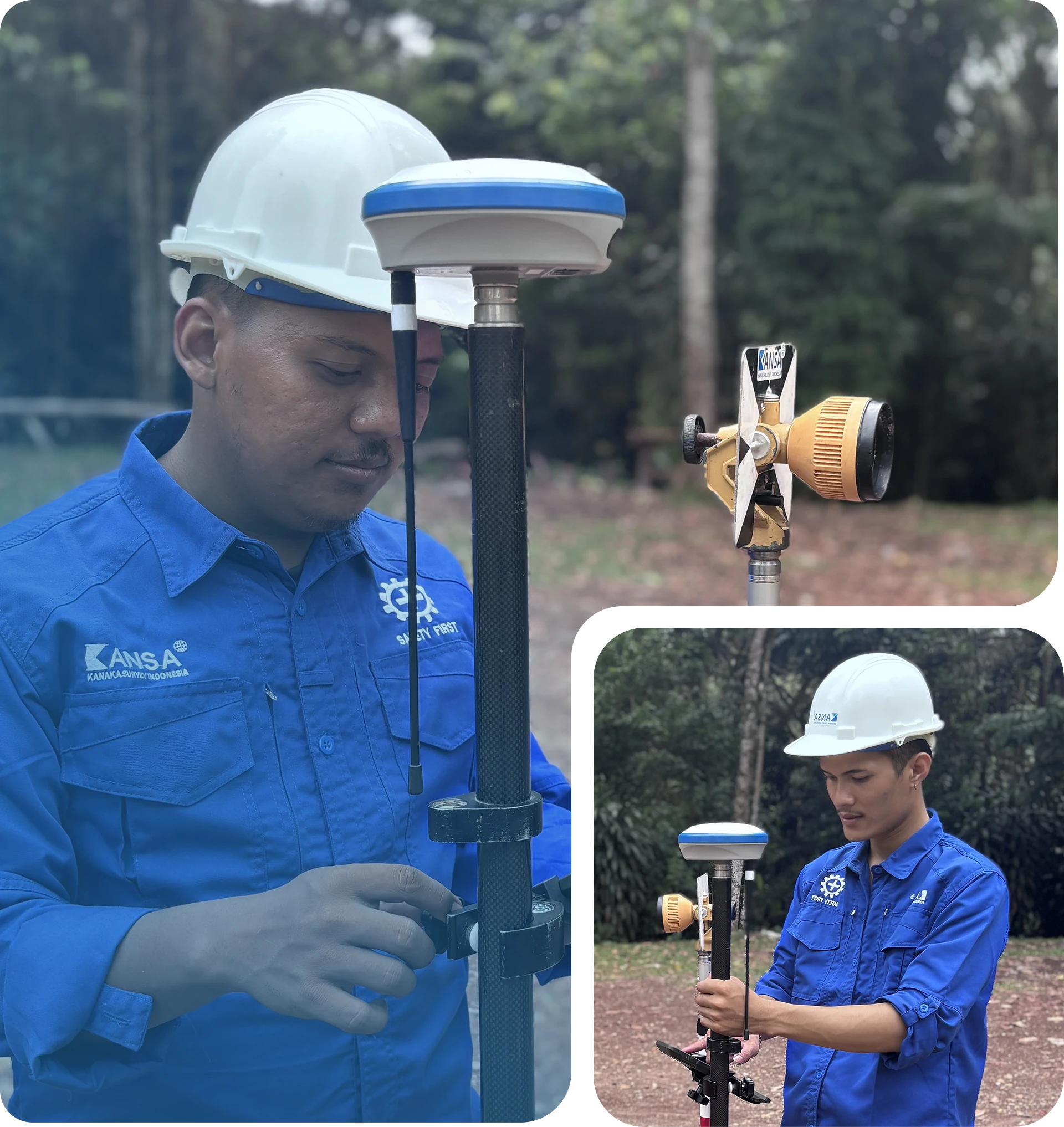 Teknisi Kanaka Survey Indonesia melakukan kalibrasi alat
